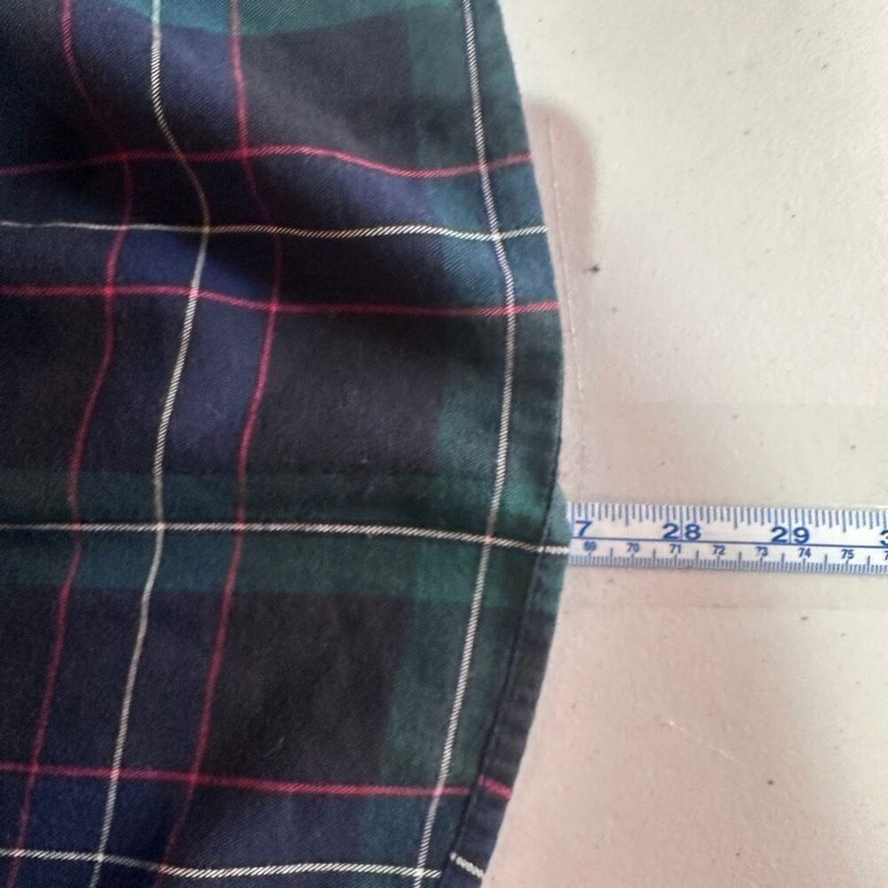 Gap Y2K Women’s Button Down Shirt Size L Holiday Tartan Plaid Green Red Pleated - Picture 9 of 10